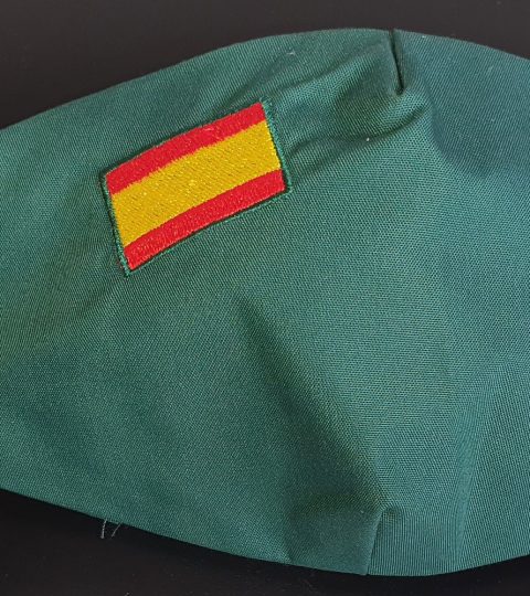 Mascarilla Doméstica Verde Con Bandera De España